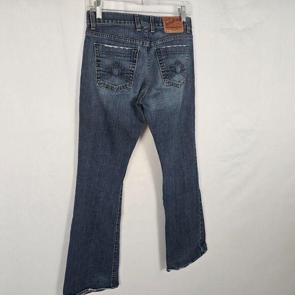 Lucky Brand Jeans Women's 4 / 27 Blue Medium Wash Fade Slight Distressed Bootcut - Picture 15 of 16
